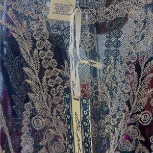 Ultra Pink Lace Overlay Top